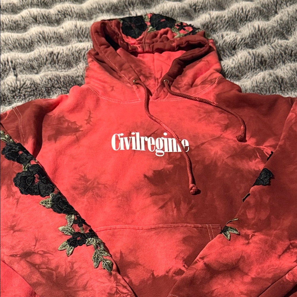 Civilregime Red Floral Women's Hoodie